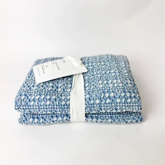 BRAND NEW Pottery Barn Honeycomb Cotton (1) KING Sham~Chambray Blue - Picture 7 of 7